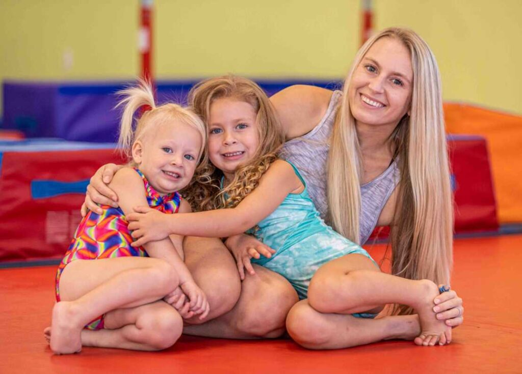 mother with her two daughters